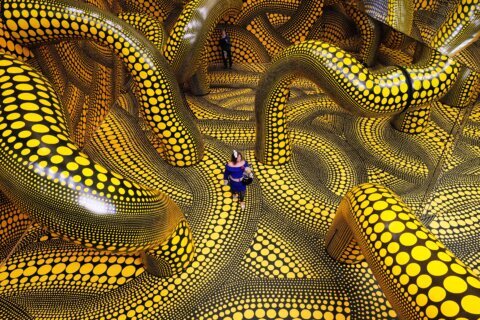 German museum celebrates famed Japanese artist Kusama in vast new exhibit