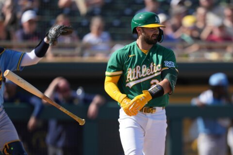 Shea Langeliers homers 3 times for the Athletics against the Kansas City Royals