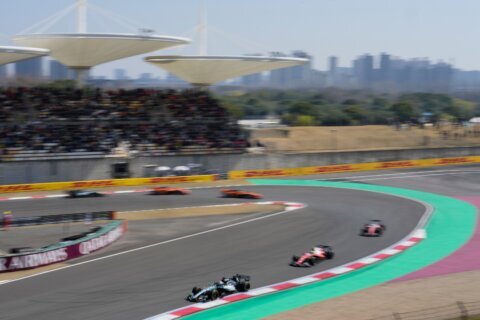 George Russell of Mercedes wins Chinese GP sprint to continue his early-season dominance