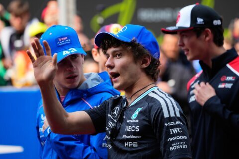 Record-breaking Kimi Antonelli starts on pole for F1’s Chinese Grand Prix