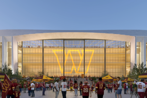 Conceptual viewshed of the new Commanders stadium
