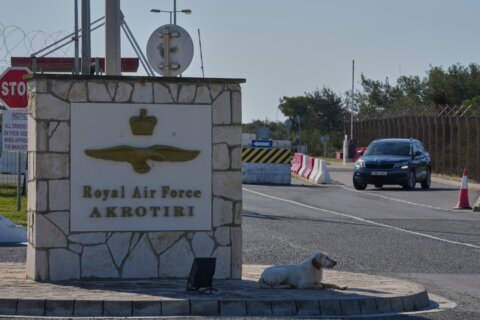 Britain says it’s not at war after a drone strikes its Akrotiri base in Cyprus