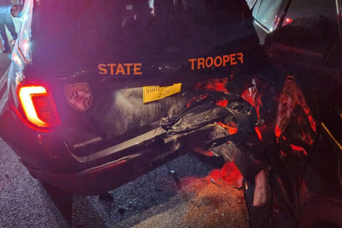 Man arrested for suspected impaired driving after striking Maryland State troopers