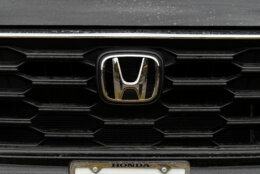 SAN RAFAEL, CALIFORNIA - OCTOBER 16: The Honda logo is displayed on a Honda CR-V SUV at Honda Marin on October 16, 2024 in San Rafael, California. Honda announced the recall of 720,000 cars and SUVs due to defective high-pressure fuel pumps that could develop cracks that would allow fuel leaks. The models being recalled are the 2023-2024 Accord and Accord Hybrid, 2023-2025 Honda CR-V Hybrid. and 2025 Civic Sedan and Civic Sedan Hybrid. (Photo by Justin Sullivan/Getty Images)