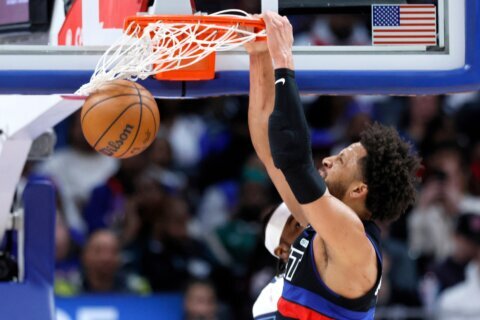 Pistons guard Cade Cunningham has collapsed lung, will miss time, AP source says