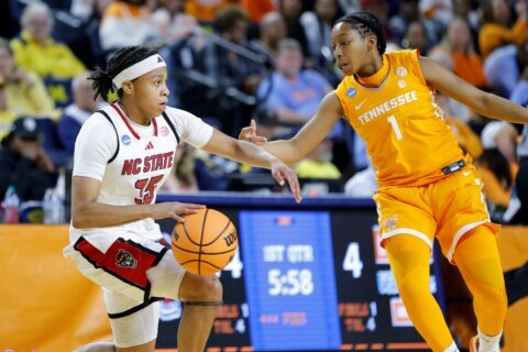 No. 7 NC State tops No. 10 Tennessee 76-61, Lady Vols lose 8 in a row for 1st time in NCAA era