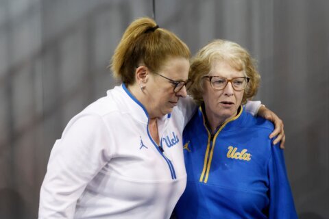 ‘Mother Bruin’ brings support as the UCLA women open March Madness