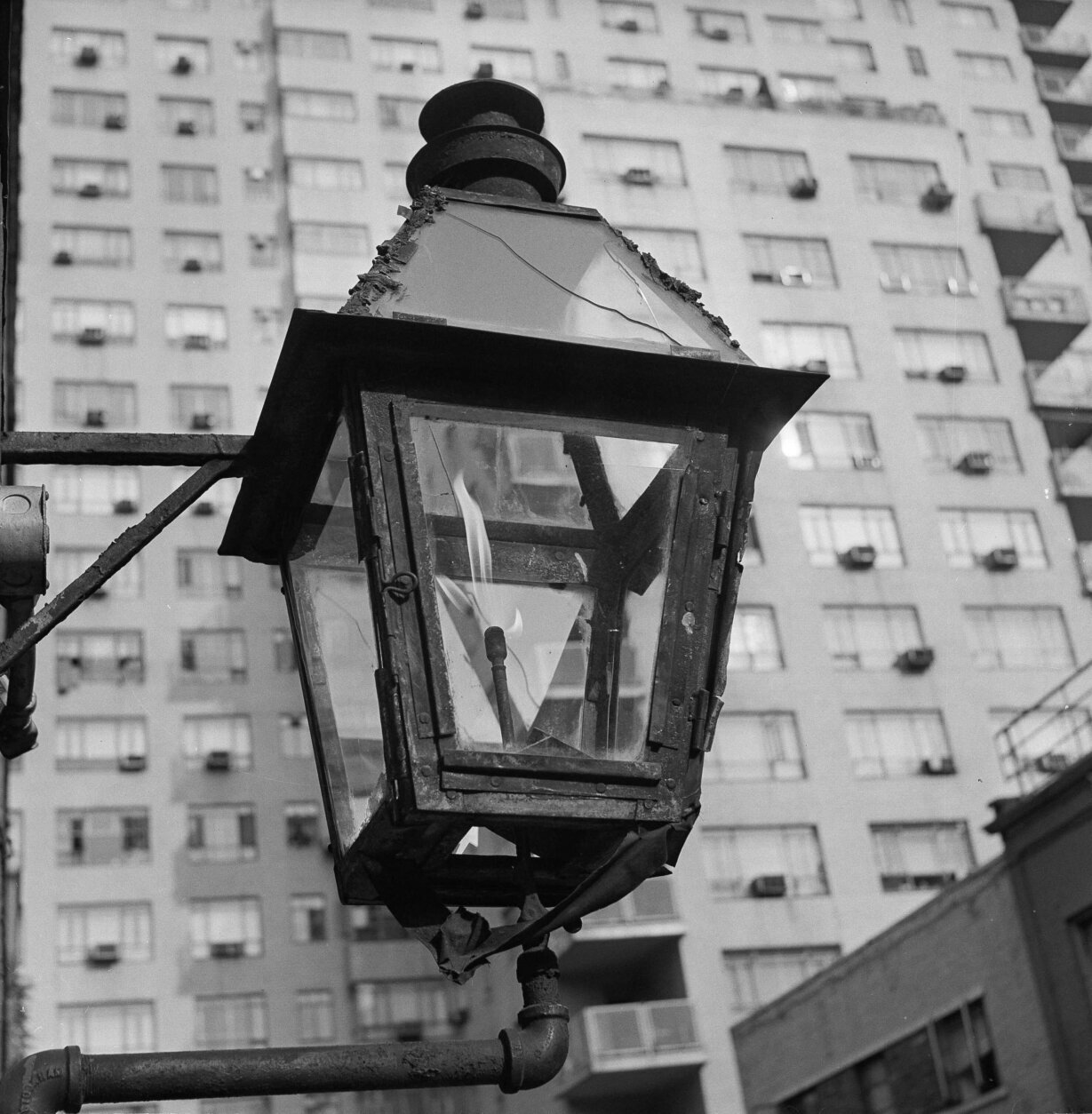 A remnant of the gaslight era burns on in New York's Greenwich Village