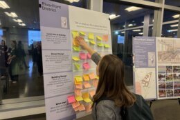 People were able to give their feedback by placing stickers on things they liked or by writing messages on sticky notes and leaving it on the board.