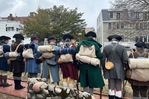 Muskets crack, drums echo as Boston marks 250 years since British evacuation