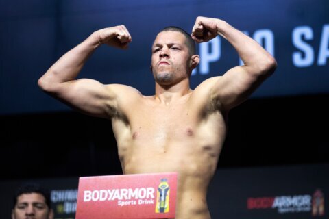 Nate Diaz is returning to MMA for a bout with Mike Perry on the Rousey-Carano undercard