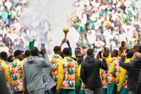 Senegal parades Africa Cup trophy in Paris as it appeals CAF decision to strip title