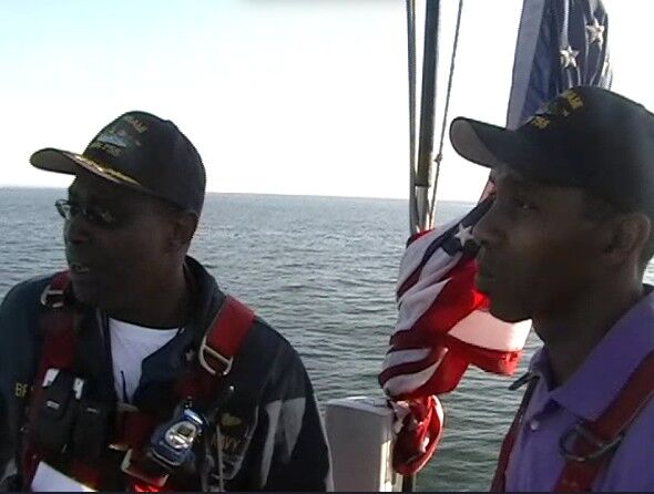 Looking over the bridge.