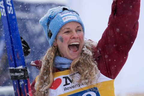 Jessie Diggins takes 12th after crash in final World Cup cross-country ski race of storied career