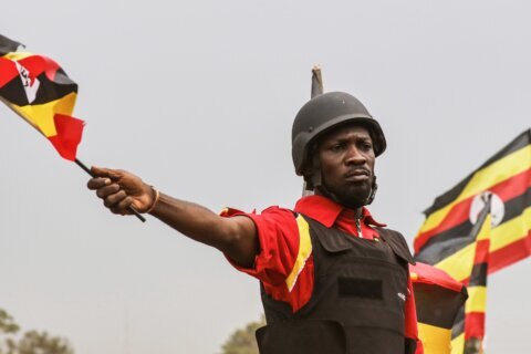 Opposition leader Bobi Wine says he left Uganda after going into hiding after disputed election