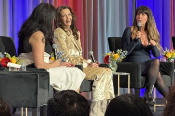 The Smithsonian’s Arts and Industries Building was packed on March 5 for a conversation with Lynda Carter (middle), the actor who brought Diana Prince and Wonder Woman to life.