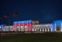 mock up with colored lights union station