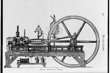 Drawing of an internal combustion engine