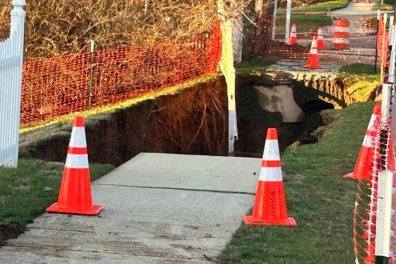 Washington Gas relocated a gas main near the collapsed sewer pipe, and Verizon relocated two utility poles affected by the collapse.