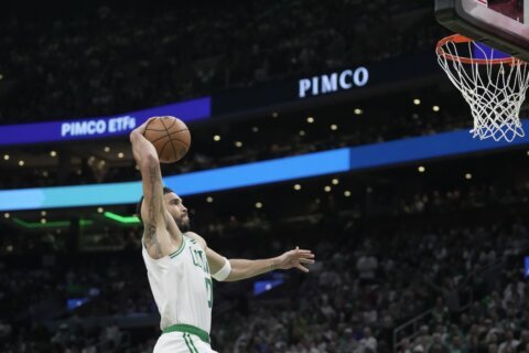 Jayson Tatum has strong return to playoffs for Celtics, who rout 76ers 123-91 in Game 1