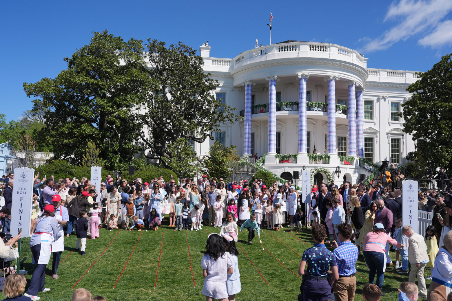 Guests participate in the White House Easter Egg Roll