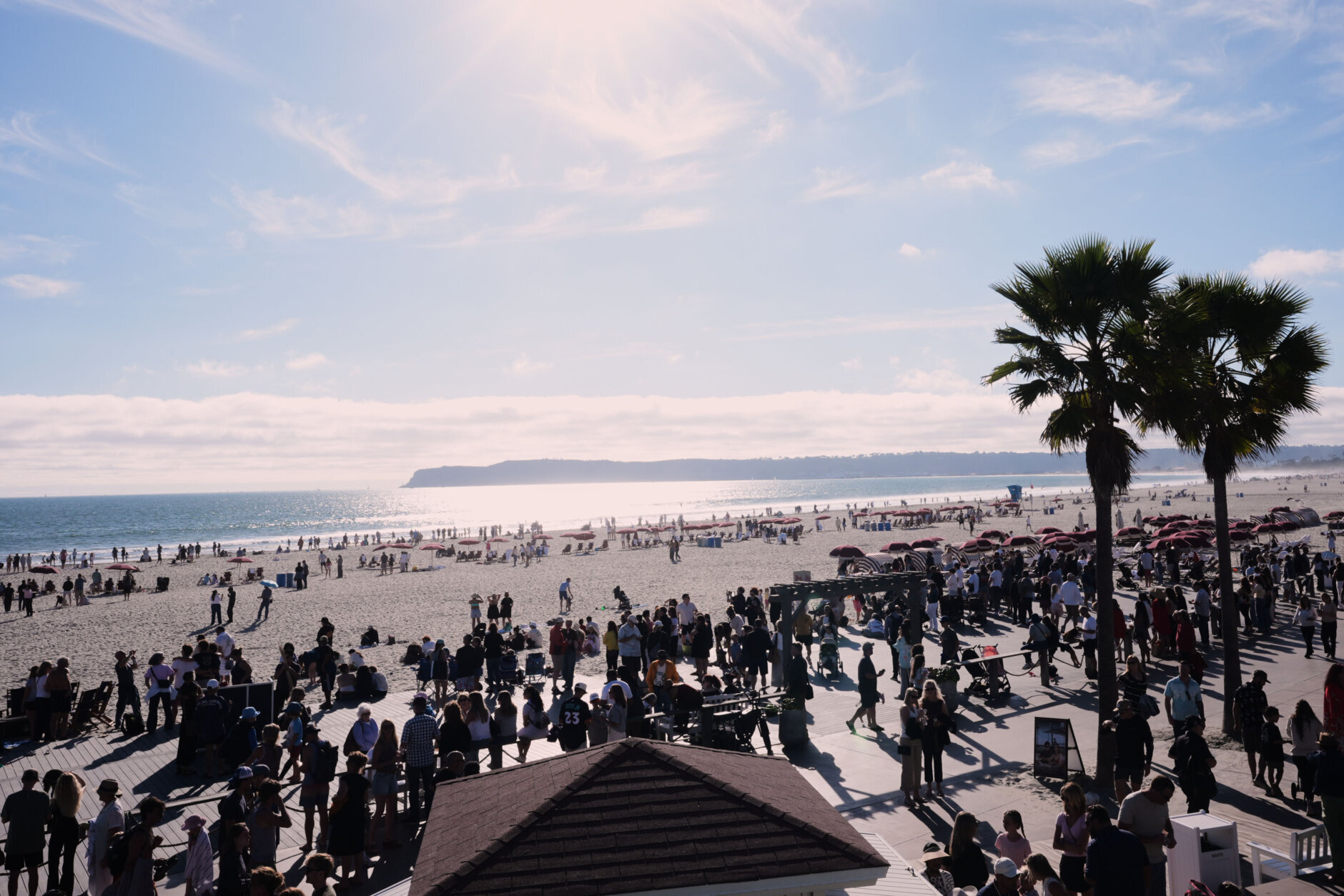 people watching spacecraft land