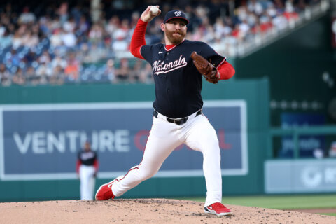 Ramos hits 3-run homer, Webb works six innings as the Giants beat the Nationals 10-5