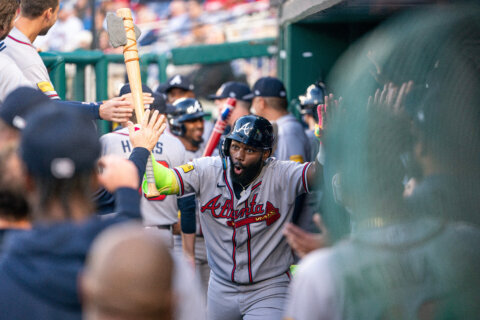Harris, Baldwin and Olson homer as Braves rally past Nationals 8-6 for 7th win in 8 games