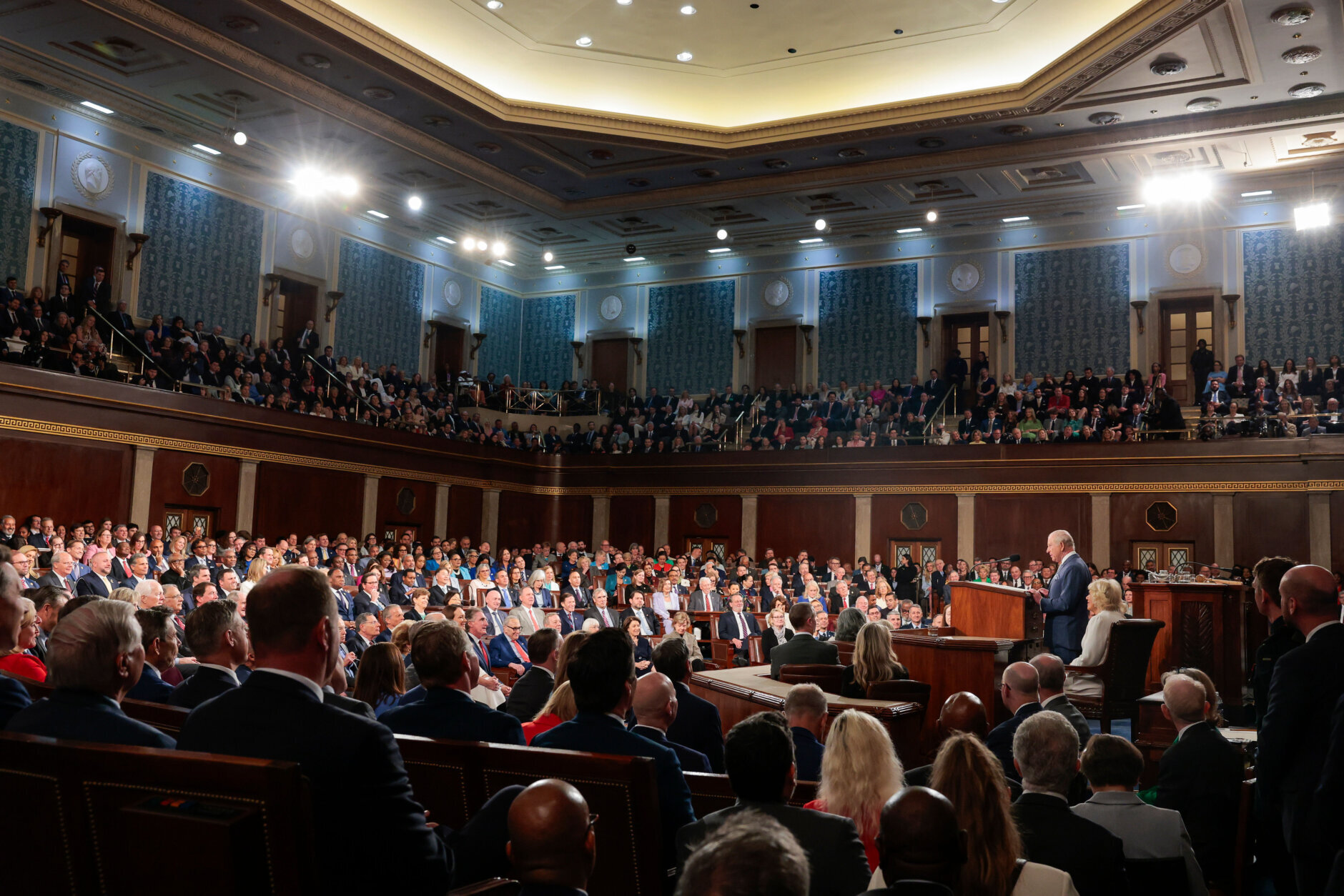Britain's King Charles III finishes addressing a joint meeting of Congress