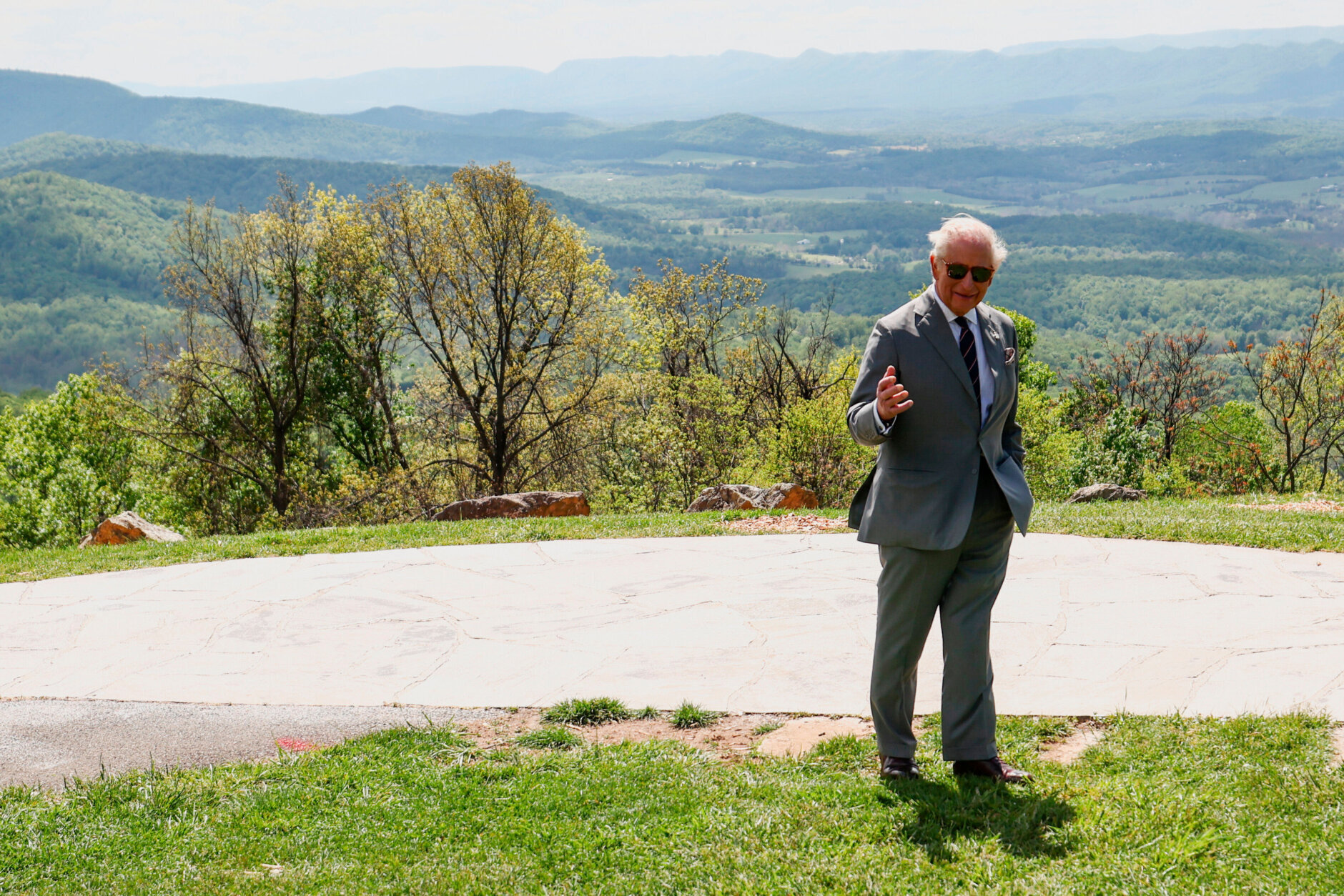 Britain's King Charles III visits the Shenandoah National Park