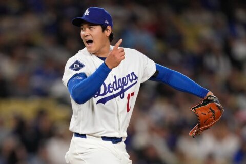 Ohtani strikes out 9 over 6 innings in 2nd pitching-only performance for Dodgers