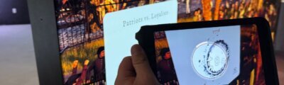 tablet scans to help take visitors into the moment