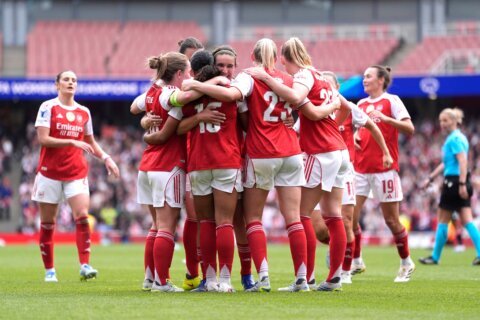 Arsenal capitalizes on Lyon blunders to win 2-1 in Women’s Champions League semifinals