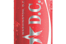 Soda can designed with a D.C. landmark