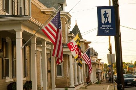 Picturesque view of downtown Boonsboro