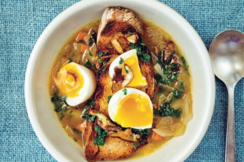 A freezer full of stock and a handful of shiitakes make Chris Fischer’s mushroom soup