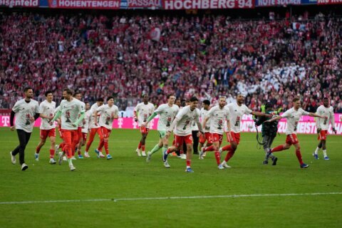 Bayern Munich clinches another Bundesliga title with 4-2 win over Stuttgart
