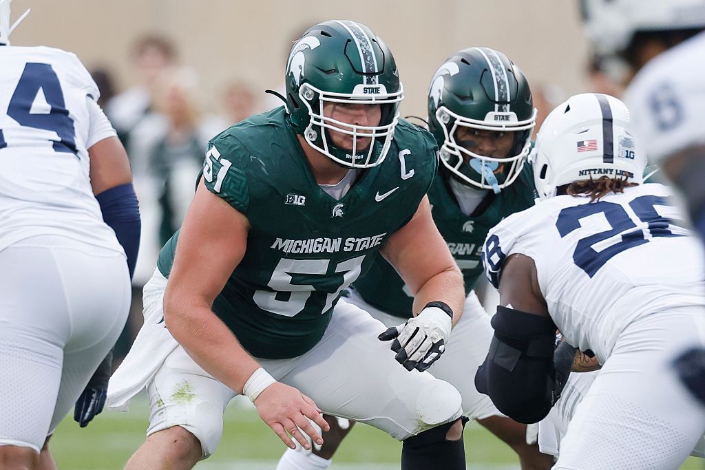 <h3>Round 6 (209 overall) — Matt Gulbin, C Michigan State</h3>
<p>For what he lacks in athleticism, Gulbin makes up for in versatility and consistency. Over four years (the first three at Wake Forest), he’s played every offensive line position except left tackle and allowed the fourth-fewest pressures among draftable centers this year. He was also a team captain, which fits the Commander mold. However, one thing to watch for in Gulbin’s development: He had four penalties in each of the last three seasons.</p>
