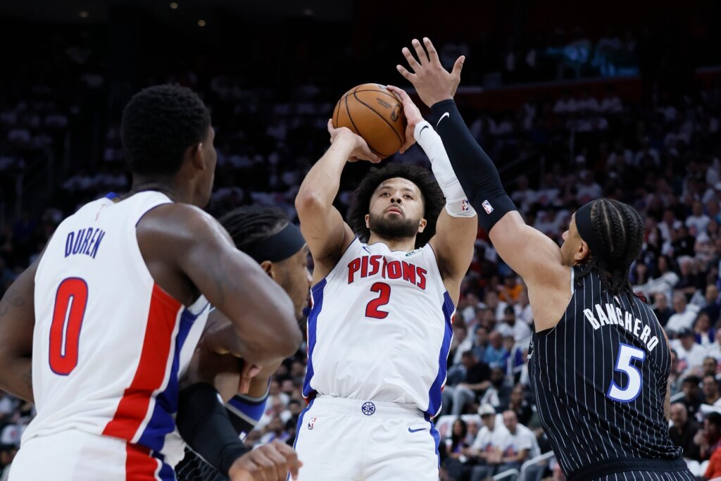Pistons beat Magic 98-83 in Game 2 to even series and end NBA’s longest home playoff losing streak