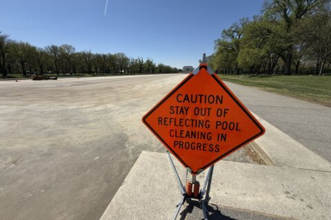 Reflecting Pool gets a deep clean in preparation for America 250