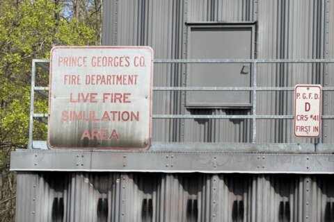 Close up of sign at PG live fire simulation area.