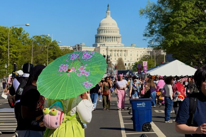 More than 40,000 people were expected to attend the Sakura Matsuri Japanese Street Festival. (WTOP/Jimmy Alexander)