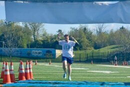 Crossing the finish line