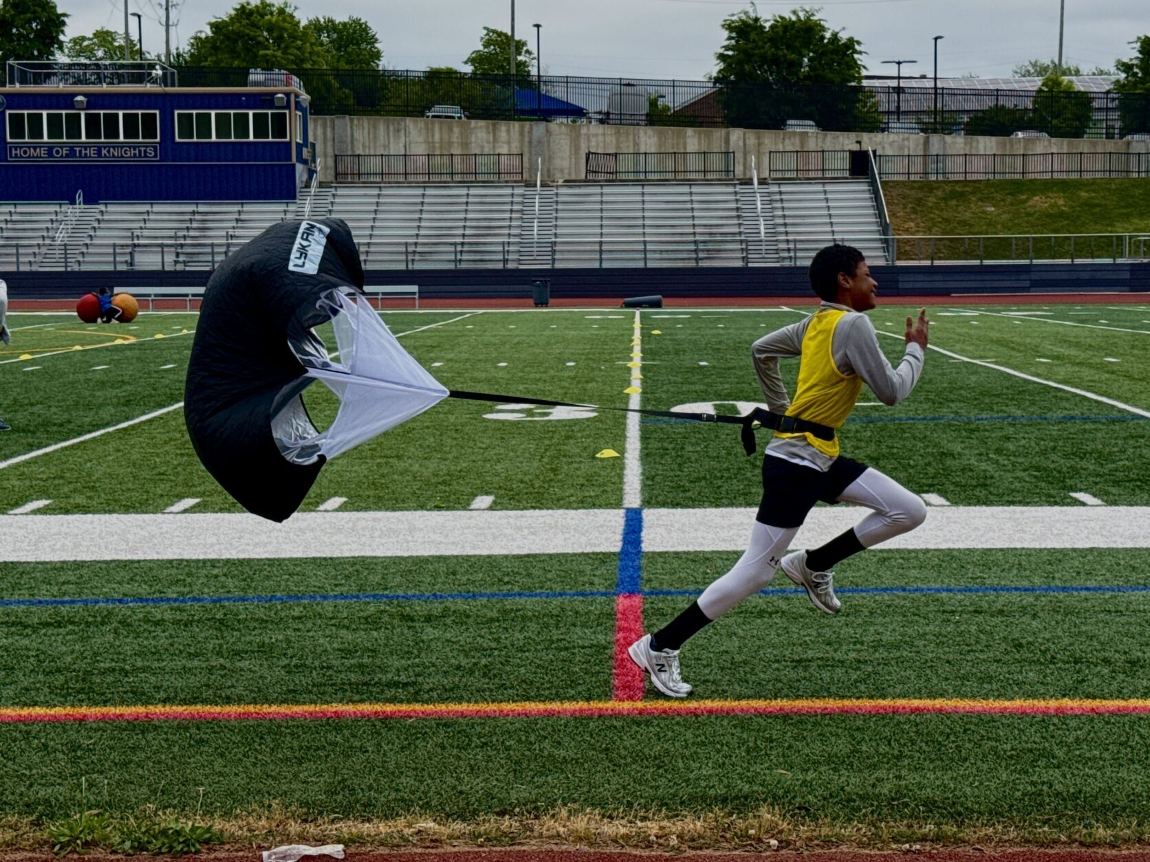 Student running a drill at clinic
