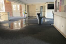 Water damage at Mt Olivet Methodist Church