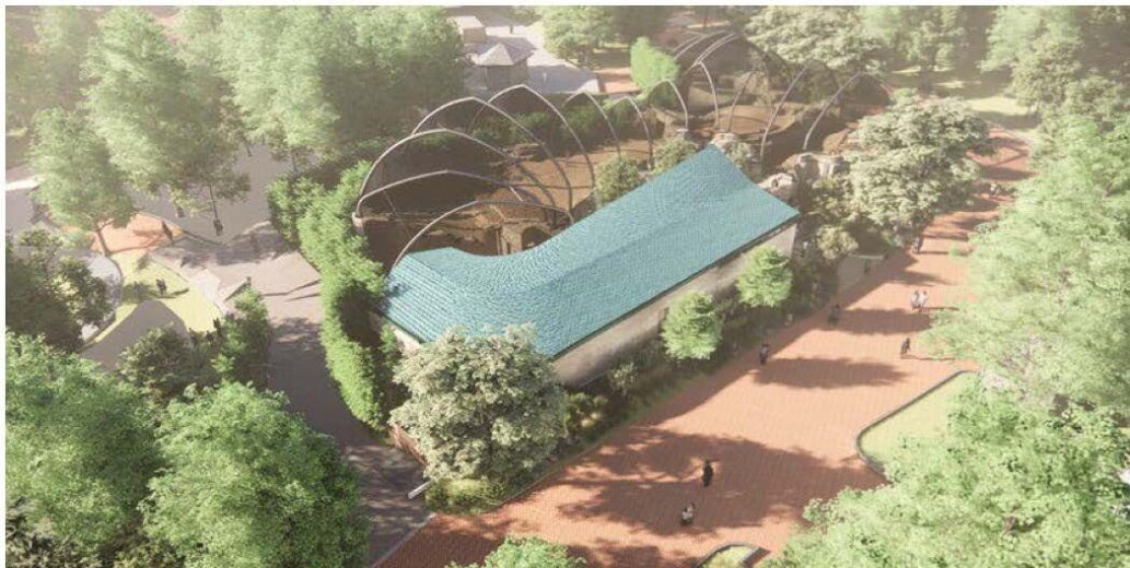 rendering for exhibit at zoo