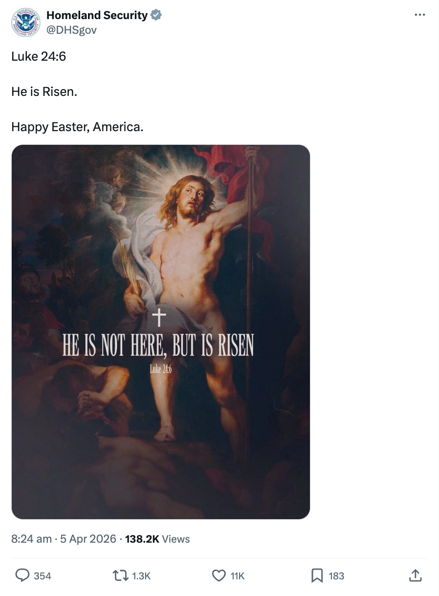 Trump administration agencies post Easter messages celebrating Christ’s ...