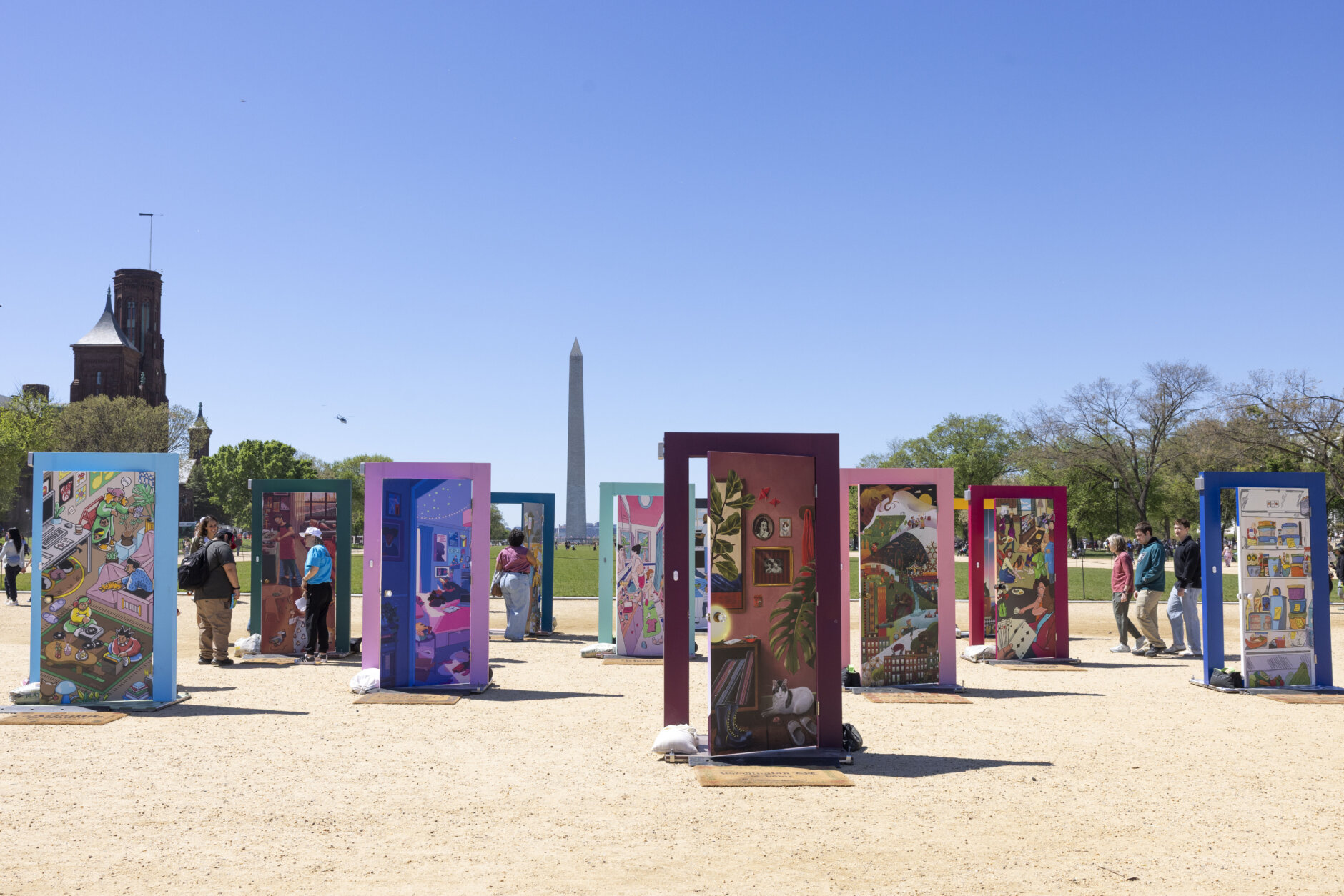Habitat for Humanity art pieces on National Mall