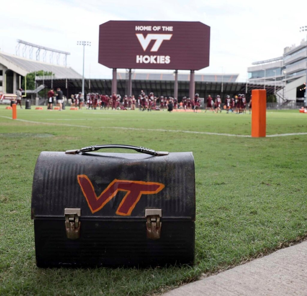 Skydiver gets rescued after crashing into scoreboard before Virginia Tech spring game