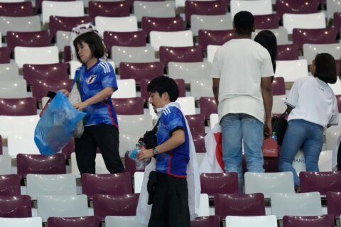 Why you may see Japanese soccer fans cleaning up the stadium after World Cup games